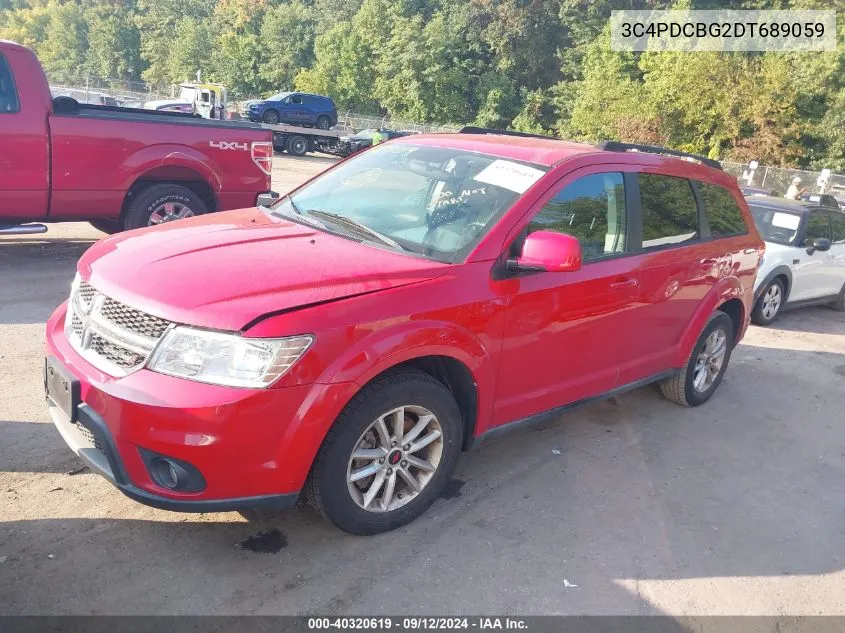 2013 Dodge Journey Sxt VIN: 3C4PDCBG2DT689059 Lot: 40320619