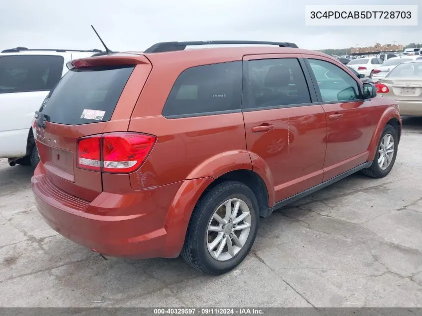 2013 Dodge Journey Se VIN: 3C4PDCAB5DT728703 Lot: 40329597