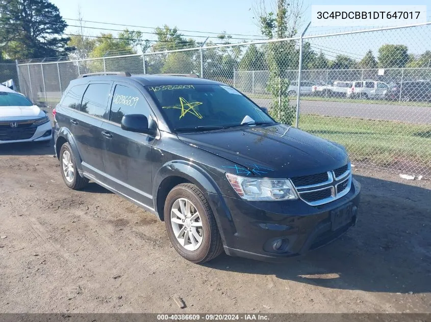 2013 Dodge Journey Sxt VIN: 3C4PDCBB1DT647017 Lot: 40386609