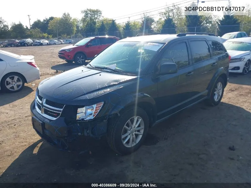 2013 Dodge Journey Sxt VIN: 3C4PDCBB1DT647017 Lot: 40386609