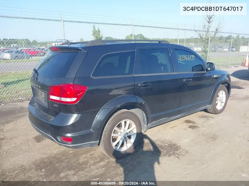 2013 Dodge Journey Sxt VIN: 3C4PDCBB1DT647017 Lot: 40386609