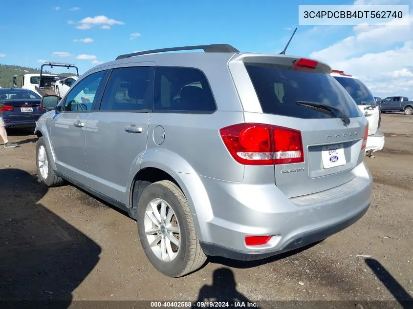 2013 Dodge Journey Sxt VIN: 3C4PDCBB4DT562740 Lot: 40402588