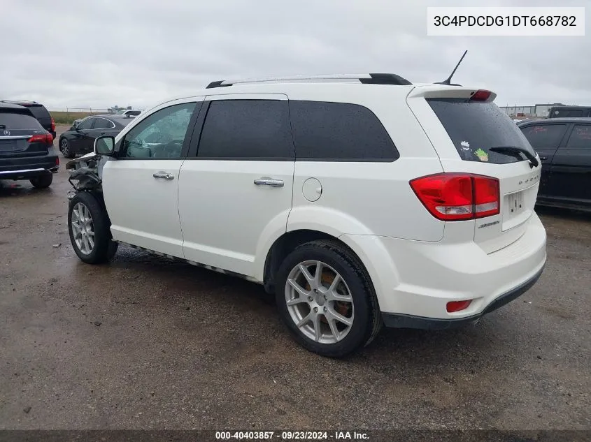 2013 Dodge Journey Crew VIN: 3C4PDCDG1DT668782 Lot: 40403857