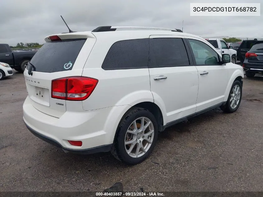 2013 Dodge Journey Crew VIN: 3C4PDCDG1DT668782 Lot: 40403857