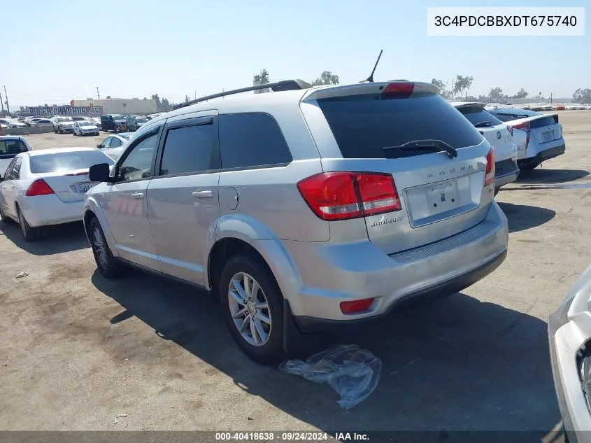 2013 Dodge Journey Sxt VIN: 3C4PDCBBXDT675740 Lot: 40418638