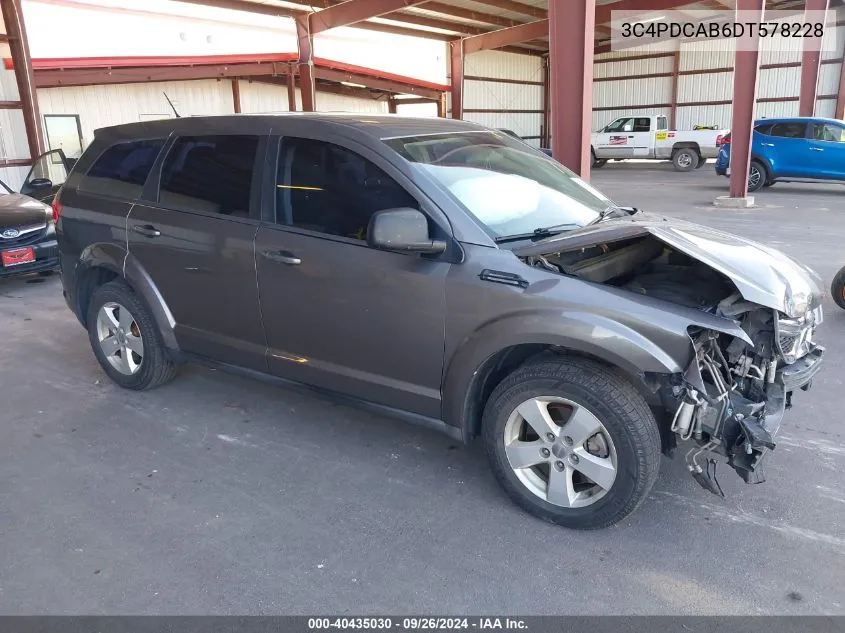 2013 Dodge Journey American Value Pkg VIN: 3C4PDCAB6DT578228 Lot: 40435030