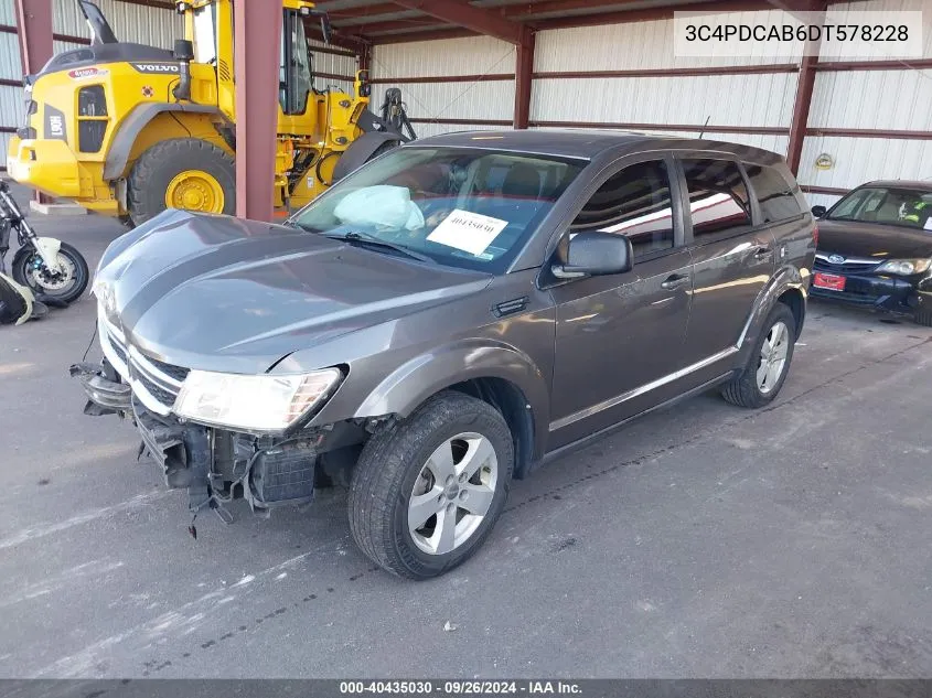 2013 Dodge Journey American Value Pkg VIN: 3C4PDCAB6DT578228 Lot: 40435030