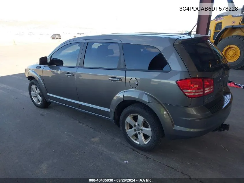 2013 Dodge Journey American Value Pkg VIN: 3C4PDCAB6DT578228 Lot: 40435030