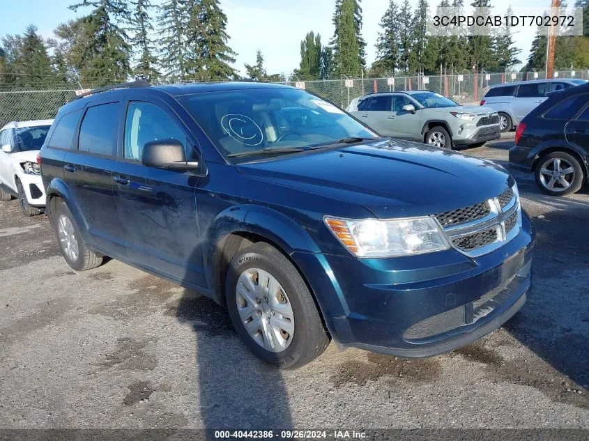 2013 Dodge Journey Se VIN: 3C4PDCAB1DT702972 Lot: 40442386