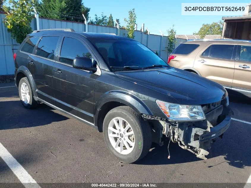 2013 Dodge Journey Sxt VIN: 3C4PDCBB7DT562649 Lot: 40442422