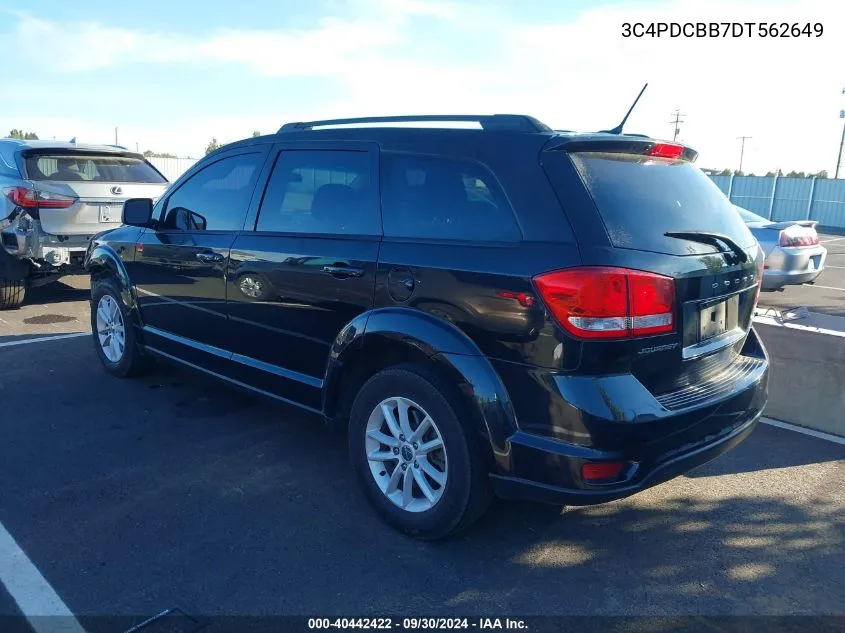 2013 Dodge Journey Sxt VIN: 3C4PDCBB7DT562649 Lot: 40442422