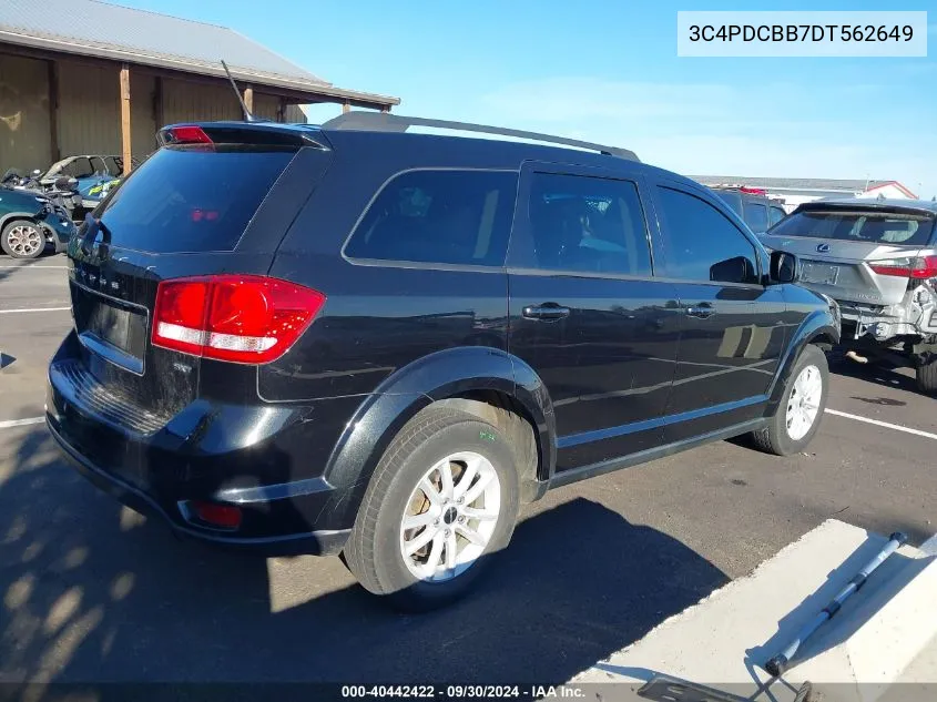 2013 Dodge Journey Sxt VIN: 3C4PDCBB7DT562649 Lot: 40442422