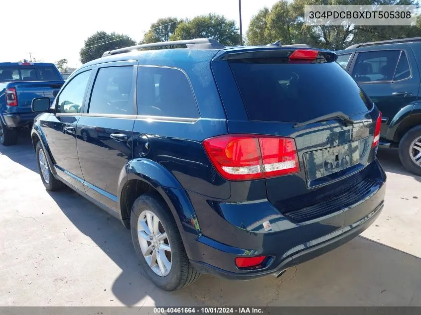 2013 Dodge Journey Sxt VIN: 3C4PDCBGXDT505308 Lot: 40461664