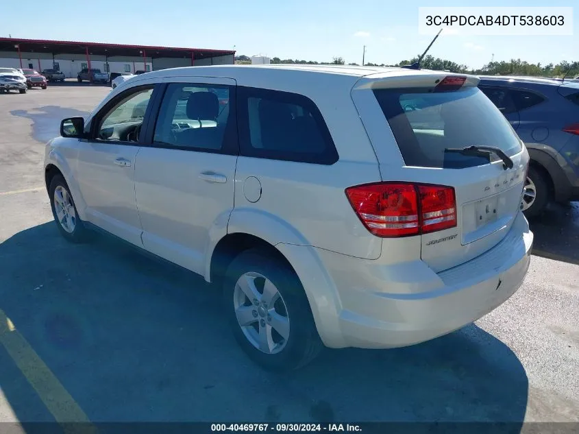 2013 Dodge Journey American Value Pkg VIN: 3C4PDCAB4DT538603 Lot: 40469767