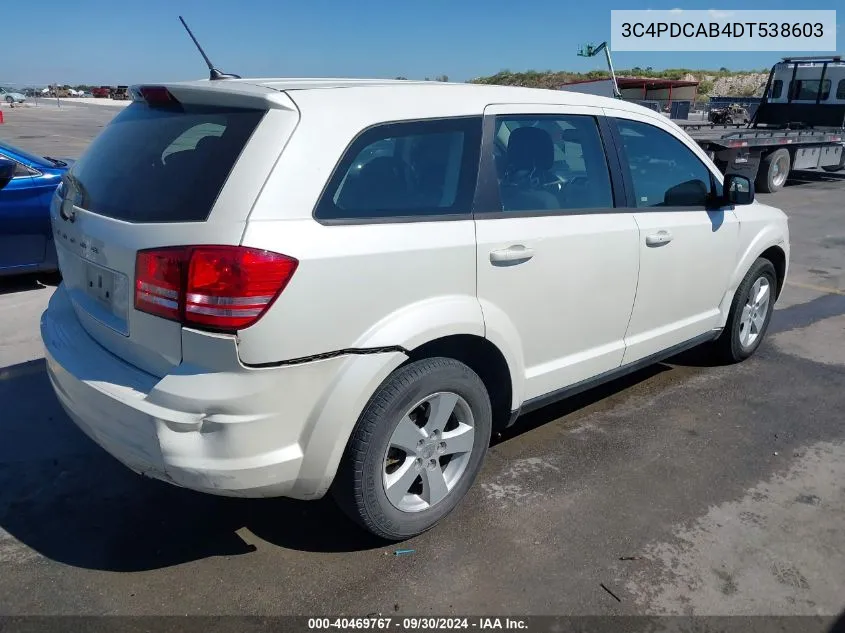 2013 Dodge Journey American Value Pkg VIN: 3C4PDCAB4DT538603 Lot: 40469767