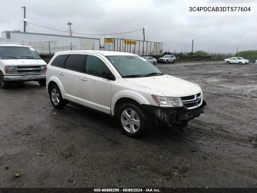 2013 Dodge Journey American Value Pkg VIN: 3C4PDCAB3DT577604 Lot: 40498278