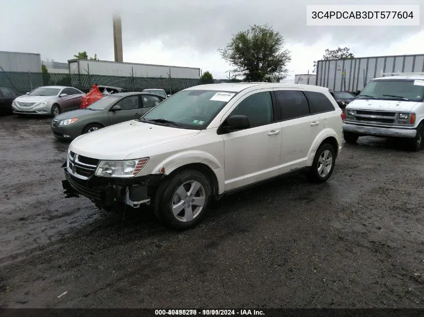 2013 Dodge Journey American Value Pkg VIN: 3C4PDCAB3DT577604 Lot: 40498278