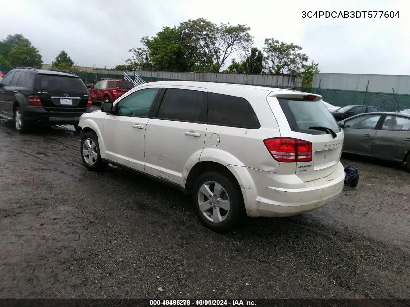 2013 Dodge Journey American Value Pkg VIN: 3C4PDCAB3DT577604 Lot: 40498278