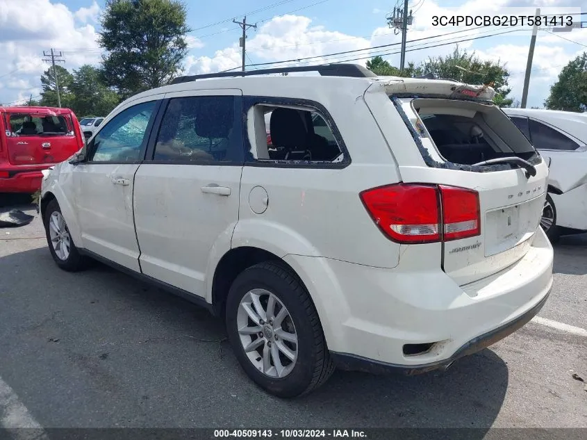 2013 Dodge Journey Sxt VIN: 3C4PDCBG2DT581413 Lot: 40509143