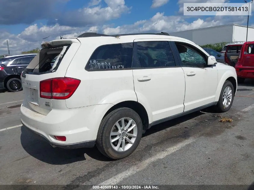 2013 Dodge Journey Sxt VIN: 3C4PDCBG2DT581413 Lot: 40509143