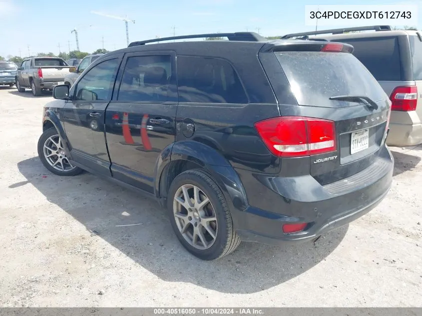 2013 Dodge Journey R/T VIN: 3C4PDCEGXDT612743 Lot: 40516050