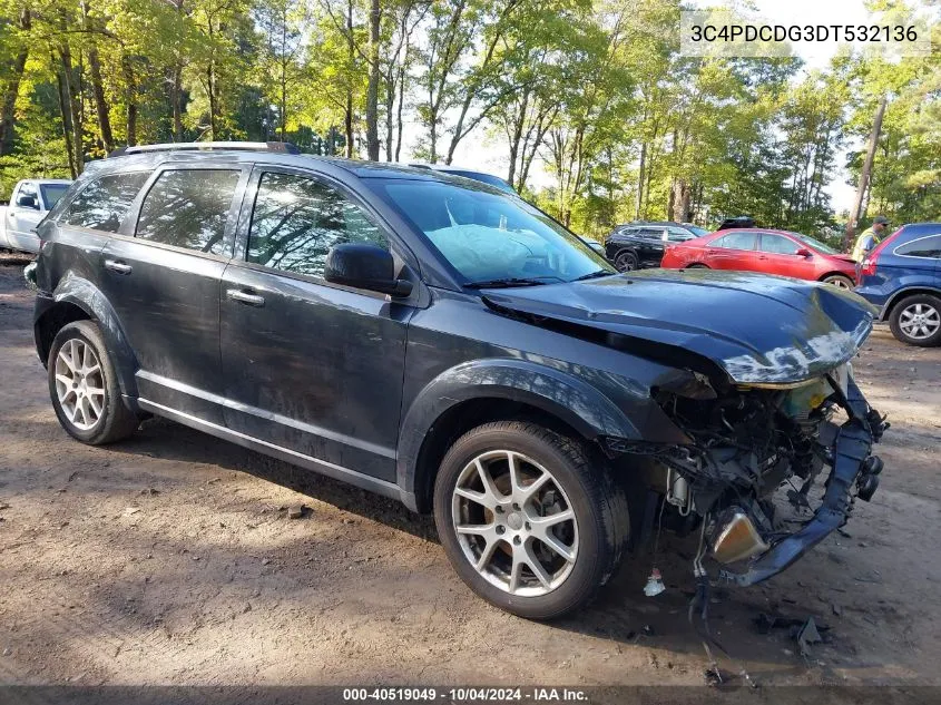 2013 Dodge Journey Crew VIN: 3C4PDCDG3DT532136 Lot: 40519049