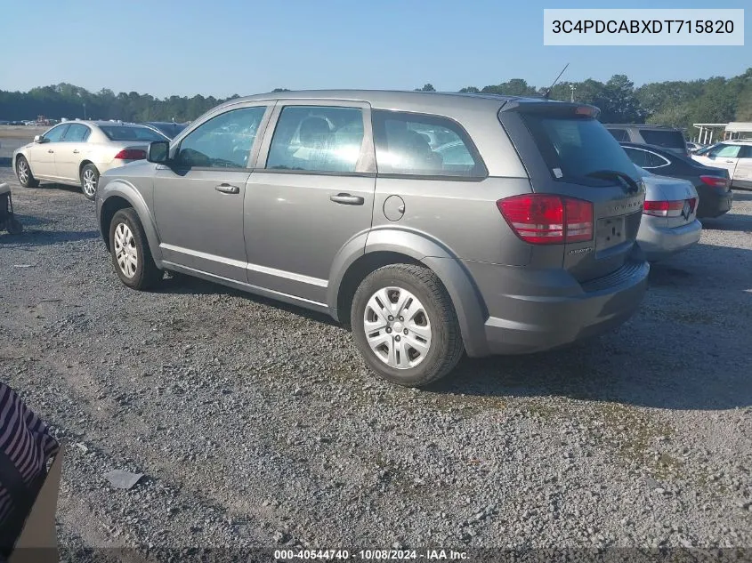 2013 Dodge Journey American Value Pkg VIN: 3C4PDCABXDT715820 Lot: 40544740