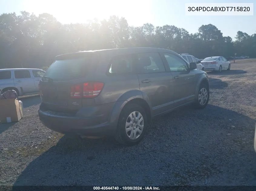 2013 Dodge Journey American Value Pkg VIN: 3C4PDCABXDT715820 Lot: 40544740