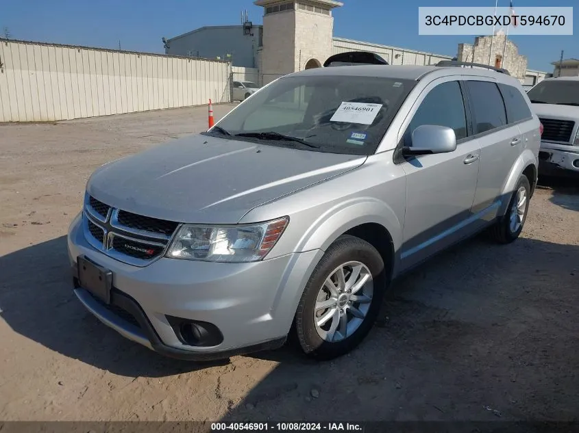 2013 Dodge Journey Sxt VIN: 3C4PDCBGXDT594670 Lot: 40546901