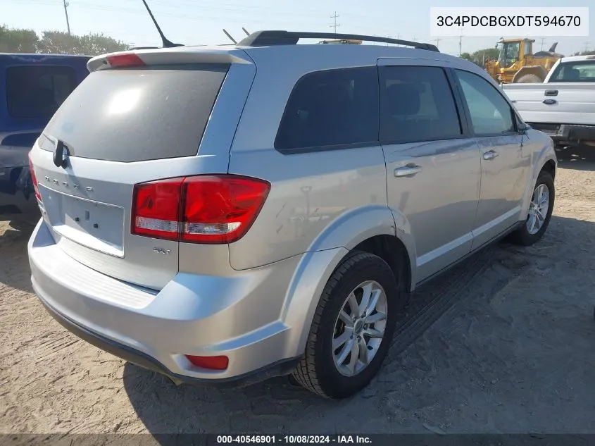 2013 Dodge Journey Sxt VIN: 3C4PDCBGXDT594670 Lot: 40546901