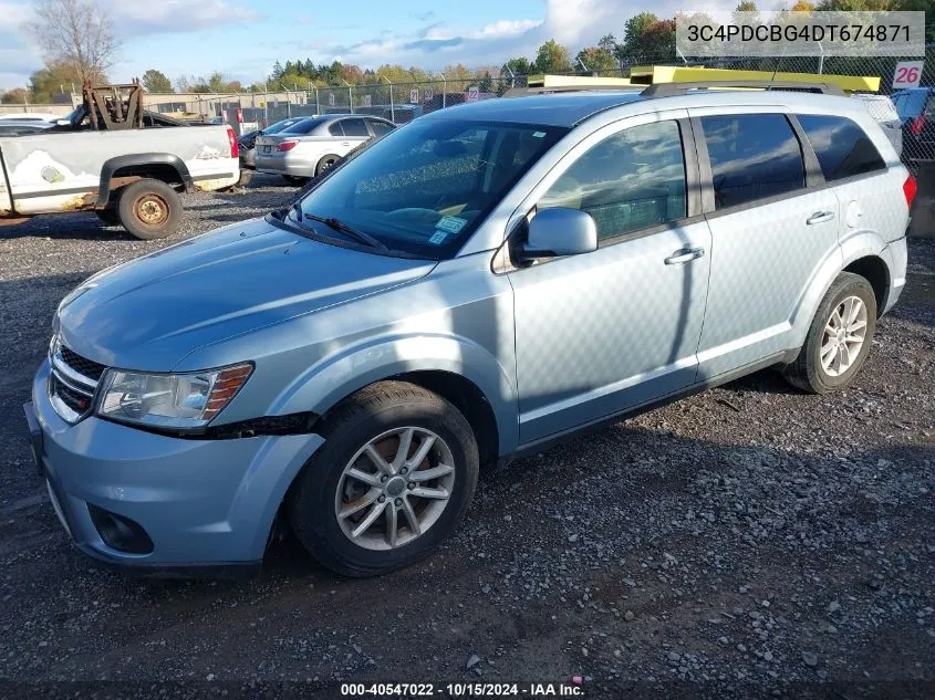 2013 Dodge Journey Sxt VIN: 3C4PDCBG4DT674871 Lot: 40547022