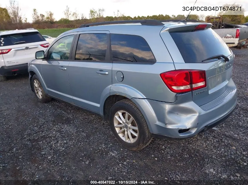 2013 Dodge Journey Sxt VIN: 3C4PDCBG4DT674871 Lot: 40547022