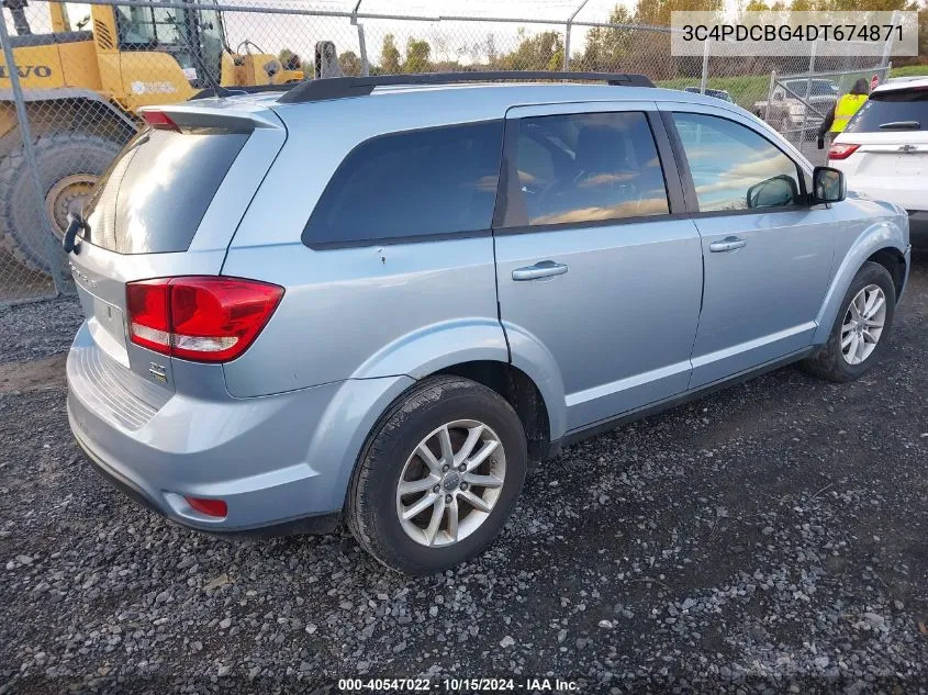 2013 Dodge Journey Sxt VIN: 3C4PDCBG4DT674871 Lot: 40547022