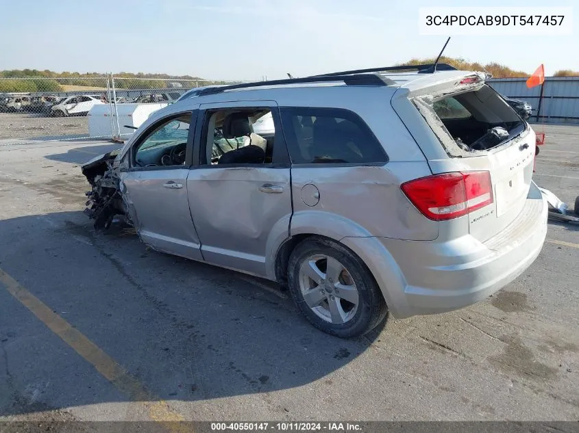 2013 Dodge Journey Se VIN: 3C4PDCAB9DT547457 Lot: 40550147