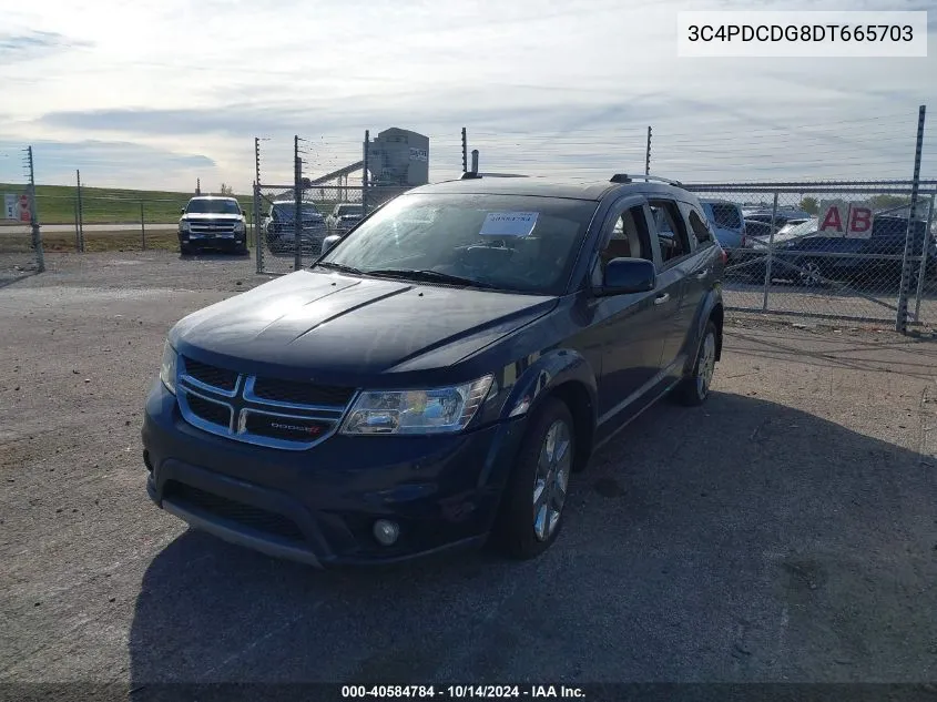 2013 Dodge Journey Crew VIN: 3C4PDCDG8DT665703 Lot: 40584784