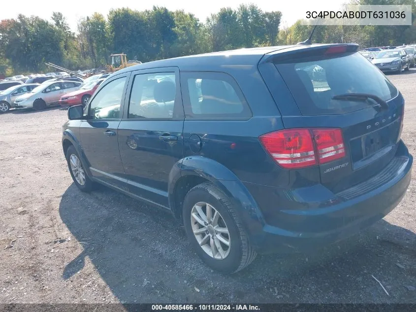 2013 Dodge Journey American Value Pkg VIN: 3C4PDCAB0DT631036 Lot: 40585466