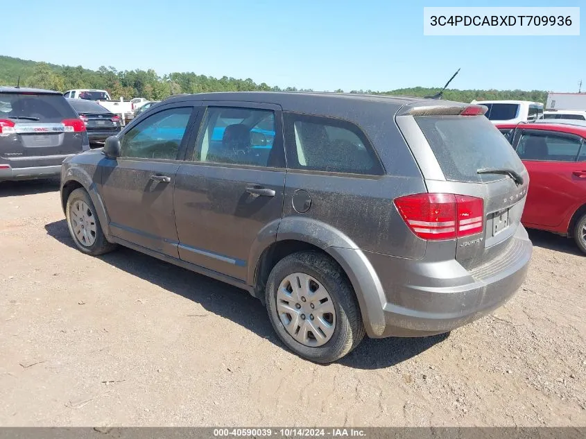 2013 Dodge Journey American Value Pkg VIN: 3C4PDCABXDT709936 Lot: 40590039