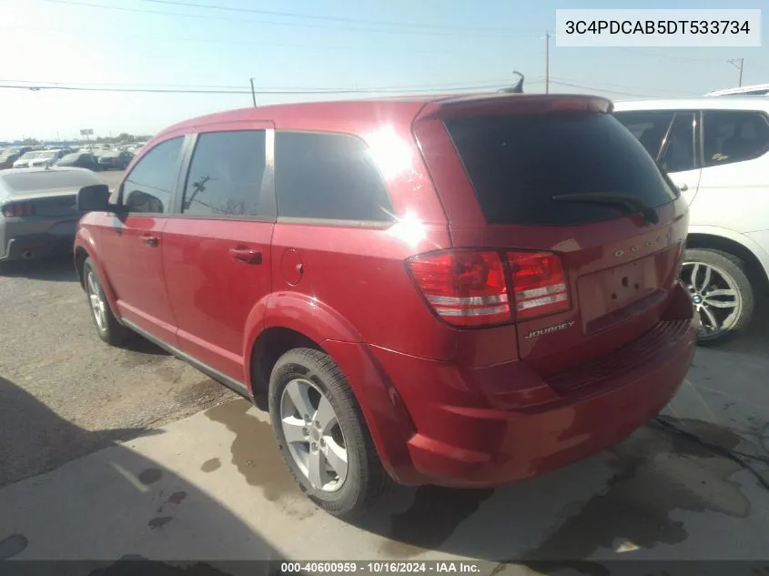 2013 Dodge Journey American Value Pkg VIN: 3C4PDCAB5DT533734 Lot: 40600959