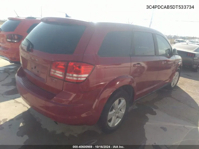 2013 Dodge Journey American Value Pkg VIN: 3C4PDCAB5DT533734 Lot: 40600959