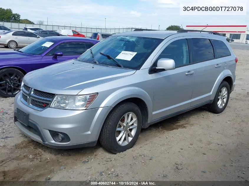 2013 Dodge Journey Sxt VIN: 3C4PDCBG0DT727078 Lot: 40602744