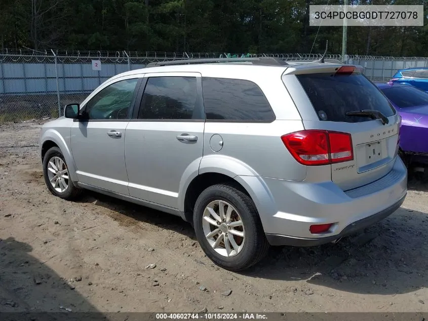 2013 Dodge Journey Sxt VIN: 3C4PDCBG0DT727078 Lot: 40602744