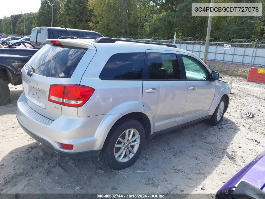 2013 Dodge Journey Sxt VIN: 3C4PDCBG0DT727078 Lot: 40602744