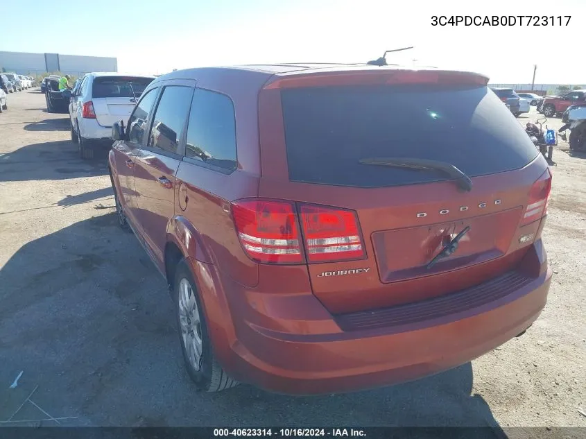 2013 Dodge Journey American Value Pkg VIN: 3C4PDCAB0DT723117 Lot: 40623314