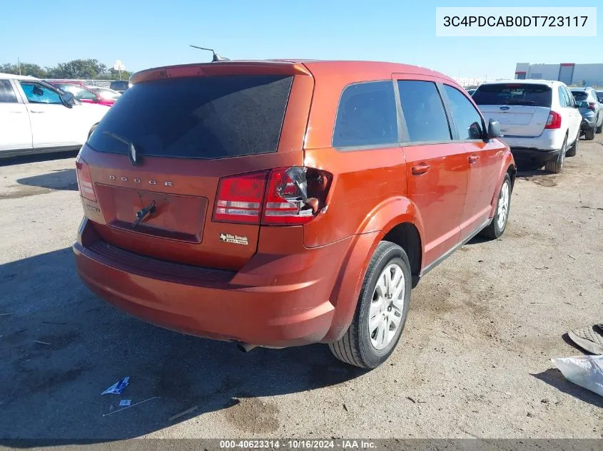 2013 Dodge Journey American Value Pkg VIN: 3C4PDCAB0DT723117 Lot: 40623314