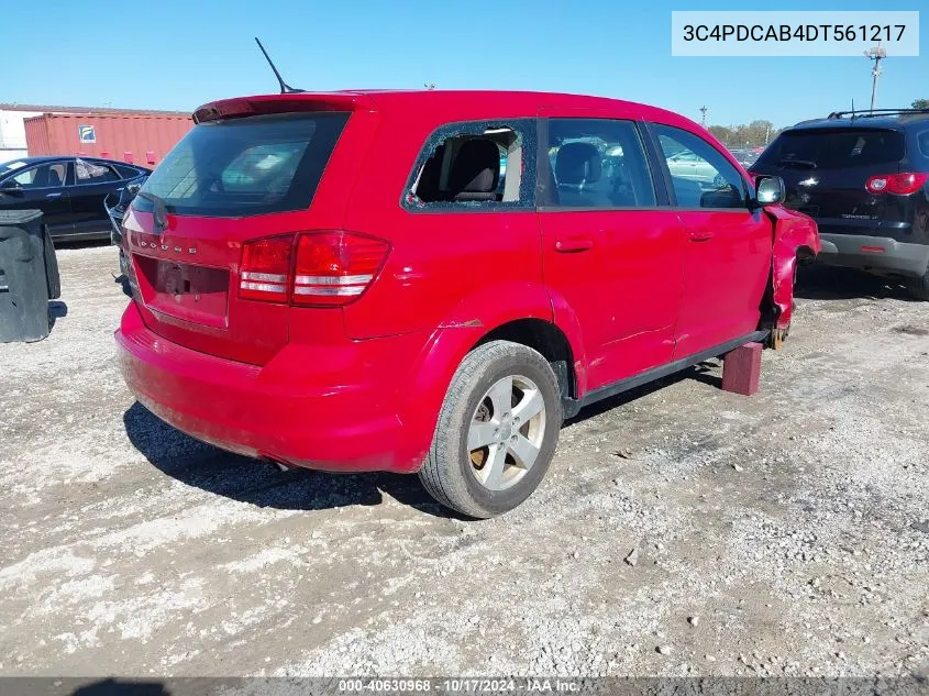 2013 Dodge Journey American Value Pkg VIN: 3C4PDCAB4DT561217 Lot: 40630968