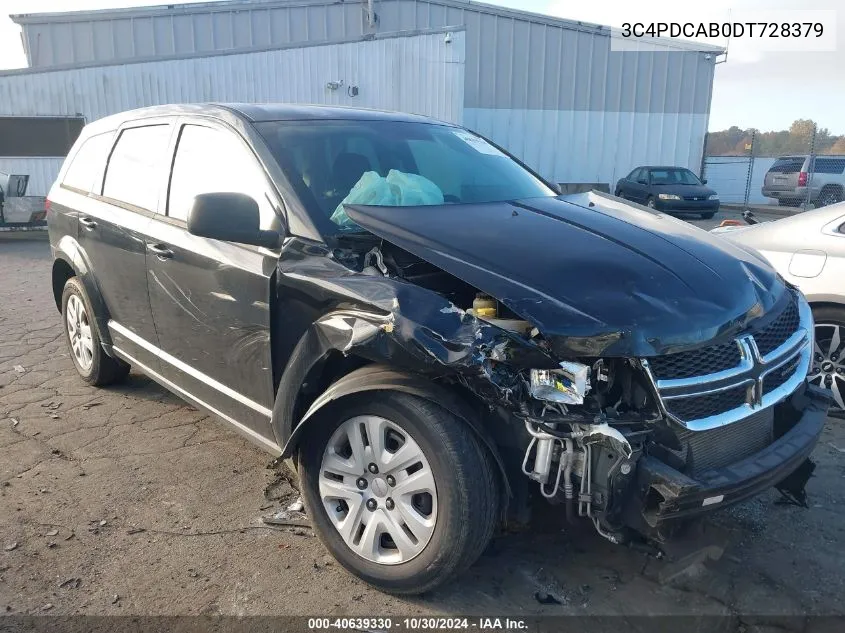 2013 Dodge Journey American Value Pkg VIN: 3C4PDCAB0DT728379 Lot: 40639330