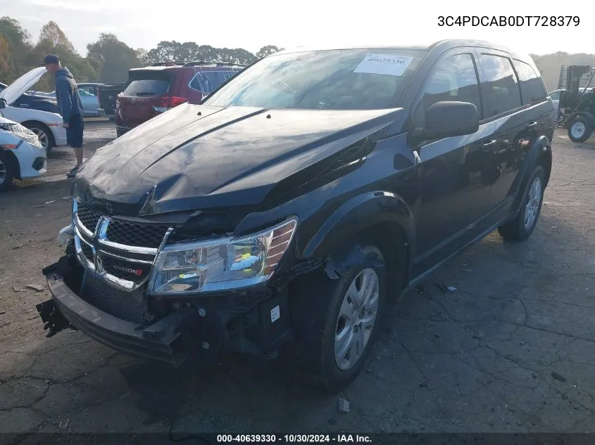 2013 Dodge Journey American Value Pkg VIN: 3C4PDCAB0DT728379 Lot: 40639330