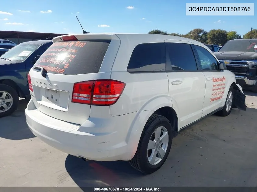 2013 Dodge Journey American Value Pkg VIN: 3C4PDCAB3DT508766 Lot: 40678678