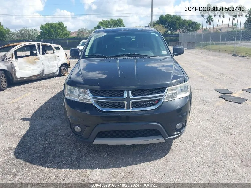 2013 Dodge Journey Sxt VIN: 3C4PDCBB0DT503443 Lot: 40679165