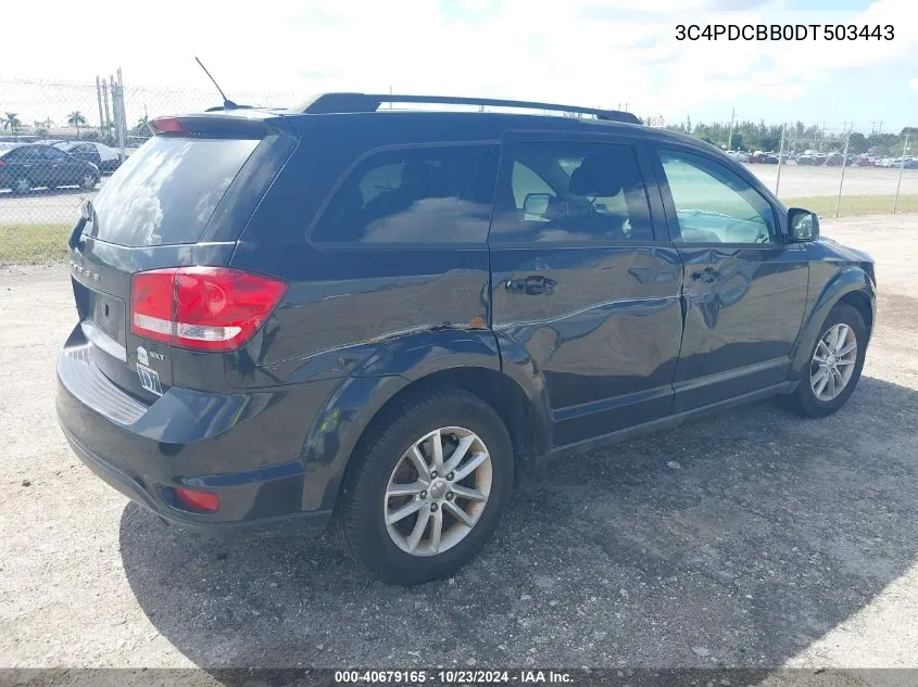 2013 Dodge Journey Sxt VIN: 3C4PDCBB0DT503443 Lot: 40679165